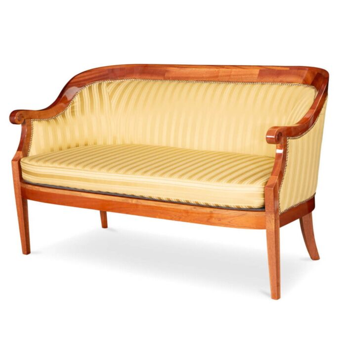 elegantes 2 sitzer Sofa aus Mahagoni