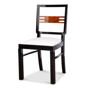 Esszimmerstuhl schwarz im Art Deco Stil