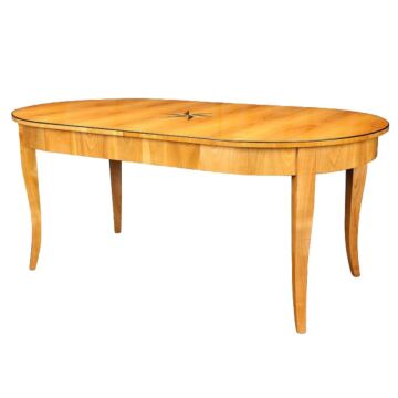 Esstisch Oval Kirsche Intarsien ausziehbar
