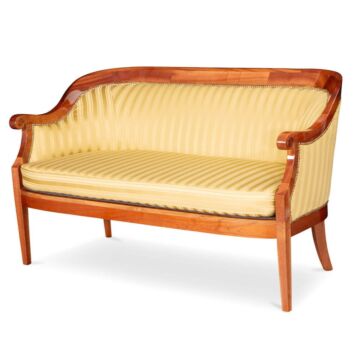 elegantes 2 sitzer Sofa aus Mahagoni