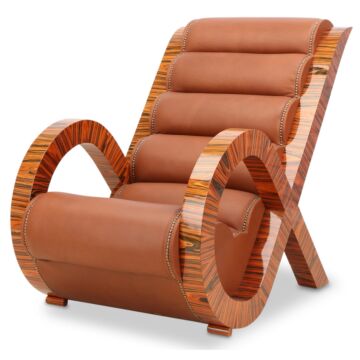Art Deco Sessel mit Leder