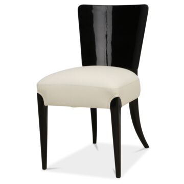 Art Deco Stuhl schwarz Hochglanz