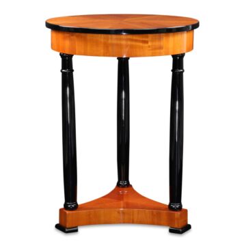 Biedermeier Säulentisch rund Kirschbaum