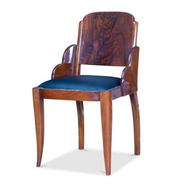 bequemer Esszimmerstuhl Nussbaum im Art Deco Stil