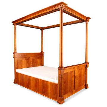 Himmelbett ausziehbar 130 x 200 aus Kirschbaum