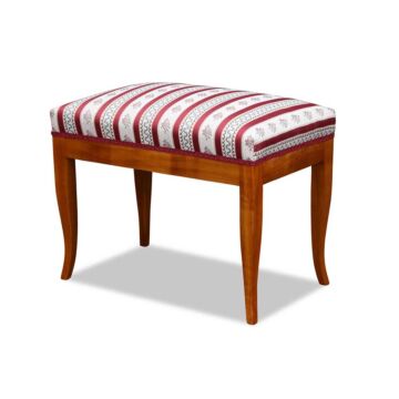 Biedermeier Polsterhocker Kirschbaum