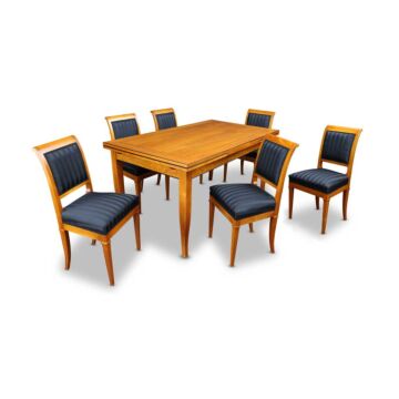 Biedermeier Tisch mit Stühlen Kirschbaum