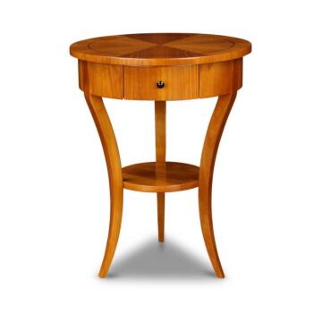 Biedermeier Beistelltisch rund Kirschbaum