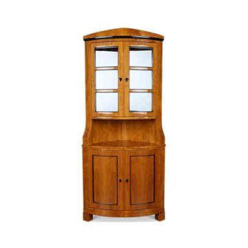 Biedermeier Eckvitrine Kirschbaum