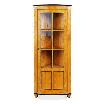 Kleine Eckvitrine Biedermeier Kirsche