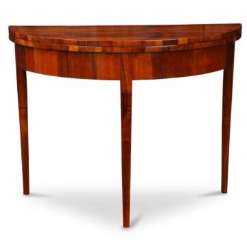 Biedermeier Klapptisch Halbrund Nussbaum