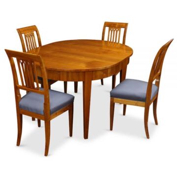 Ausziehtisch Oval 4 Stühle Kirsche