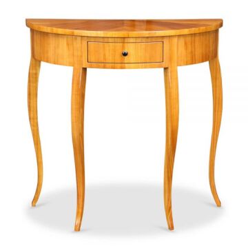Demi Lune Tisch Kirsche mit geschwungenen Beinen