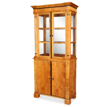 Aufsatz Vitrine Biedermeierstil Kirsche