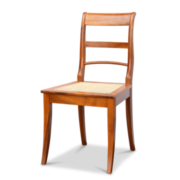 Biedermeier Stuhl mit Geflecht Nussbaum