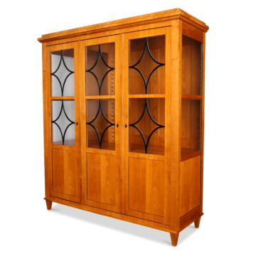 Vitrine 3-türig Biedermeier Kirsche