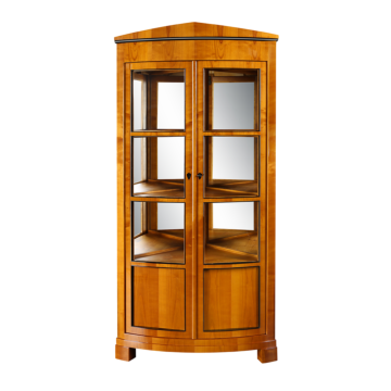 Eckvitrine Kirsche Biedermeierstil