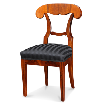 Stuhl Nussbaum mit Schaufel Lehne