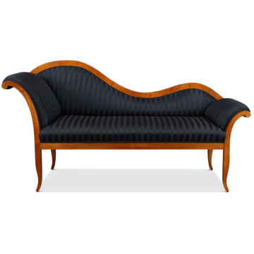 Récamiere Biedermeier Kirschbaum Ottomane