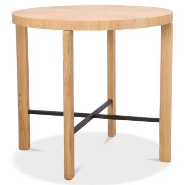 Tisch Eiche rund geölt im Art Deco Stil