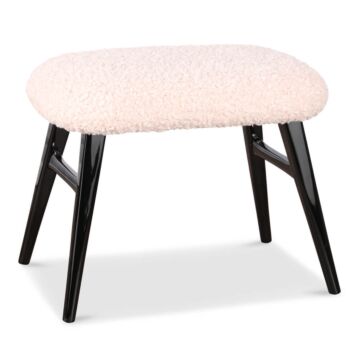 Vintage Hocker schwarz im Stil der 70er Jahre